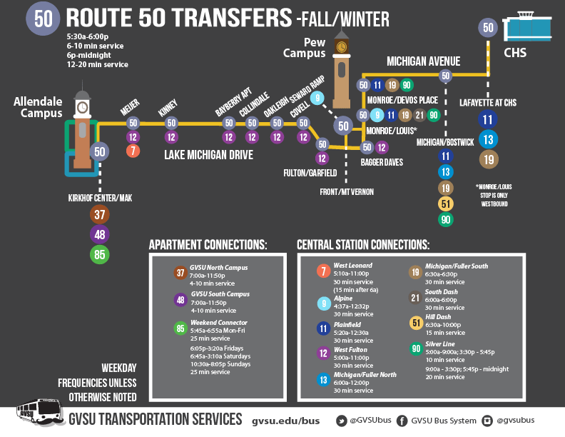 Route 50 Transfers